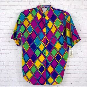 Vintage 80s Impressions of California Top NWT  12